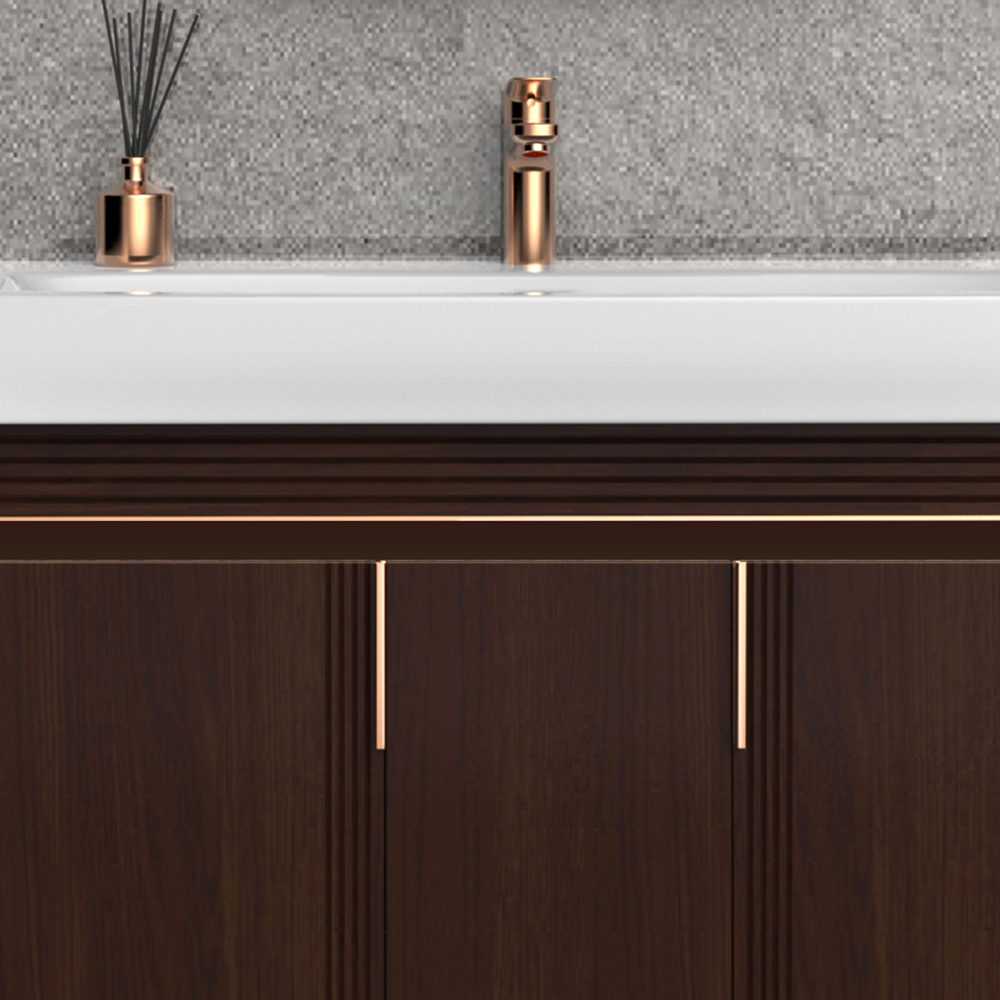 BC6036-090  (沉香棕)实木浴室柜