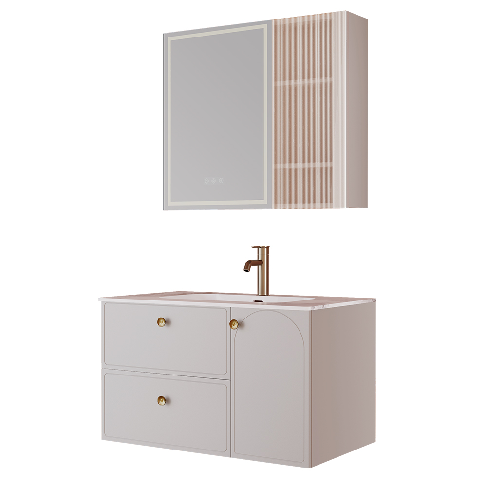 BC6301-090岩板款 生态实木浴室柜