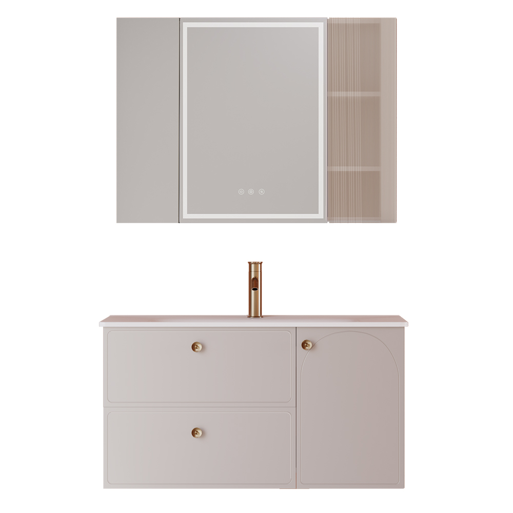 BC6301-100陶瓷盆款 生态实木浴室柜