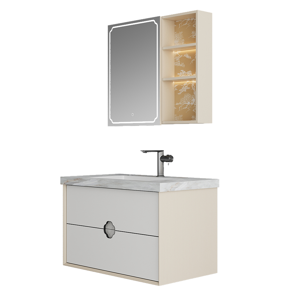 BC6303-090岩板款 生态实木浴室柜