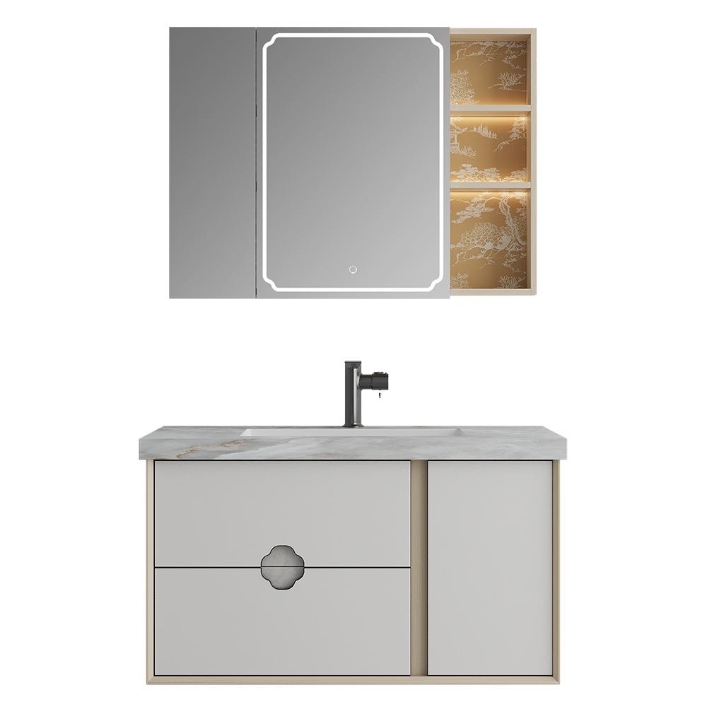 BC6303-100岩板款 生态实木浴室柜