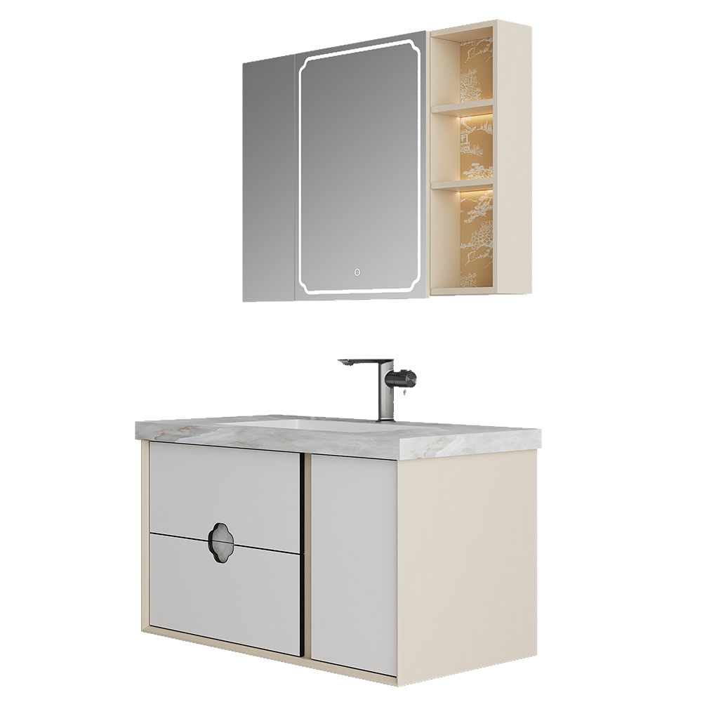 BC6303-100岩板款 生态实木浴室柜